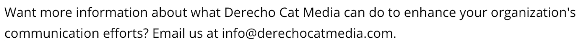 Derecho Cat Media contact